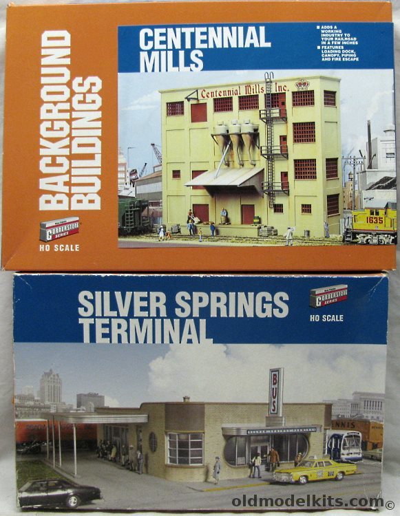 Walthers HO Walthers Cornerstone 933-2934 Silver Springs Terminal / 933-3160 Centennial Mills Background Buildings plastic model kit